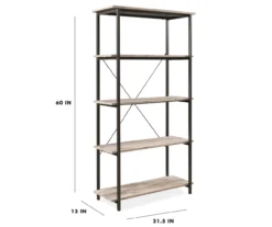 Real Living Rustic 5-Shelf Bookcase -Best Furniture Store 810343917 9
