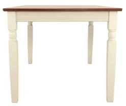 Whitesburg Cottage White & Brown Dining Room Bench -Best Furniture Store 810363197 9