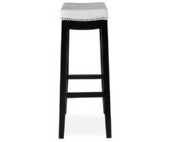 30" Brooke White Saddle Barstool -Best Furniture Store 810389512 2