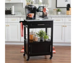 Ree Black Granite Top Kitchen Cart With Storage -Best Furniture Store 810389519 A0 5