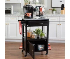 Ree Black Granite Top Kitchen Cart With Storage -Best Furniture Store 810389519 A0 6