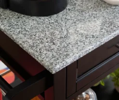 Ree Black Granite Top Kitchen Cart With Storage -Best Furniture Store 810389519 A8 7