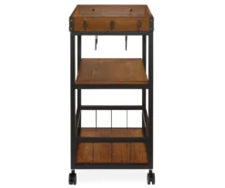 Luke Industrial Kitchen Cart With Wine Storage 7 Luke Industrial Kitchen Cart With Wine Storage -Best Furniture Store 810389531 3