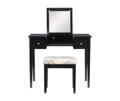 Black Butterfly Mirror Vanity Set With Stool -Best Furniture Store 810389539 A0 2