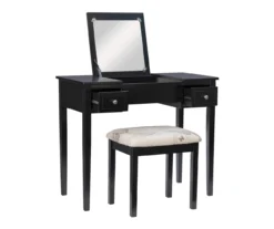 Black Butterfly Mirror Vanity Set With Stool -Best Furniture Store 810389539 A0 3