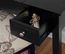 Black Butterfly Mirror Vanity Set With Stool -Best Furniture Store 810389539 B8 1