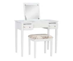 Butterfly Mirror Vanity Set With Stool -Best Furniture Store 810389543 A0 4