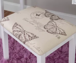 Butterfly Mirror Vanity Set With Stool -Best Furniture Store 810389543 A8 10