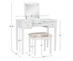 Butterfly Mirror Vanity Set With Stool -Best Furniture Store 810389543 D8 12