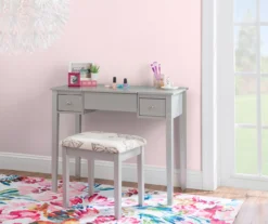 Butterfly Mirror Vanity Set With Stool -Best Furniture Store 810389544 B0 1