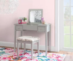 Butterfly Mirror Vanity Set With Stool -Best Furniture Store 810389544 B0 2