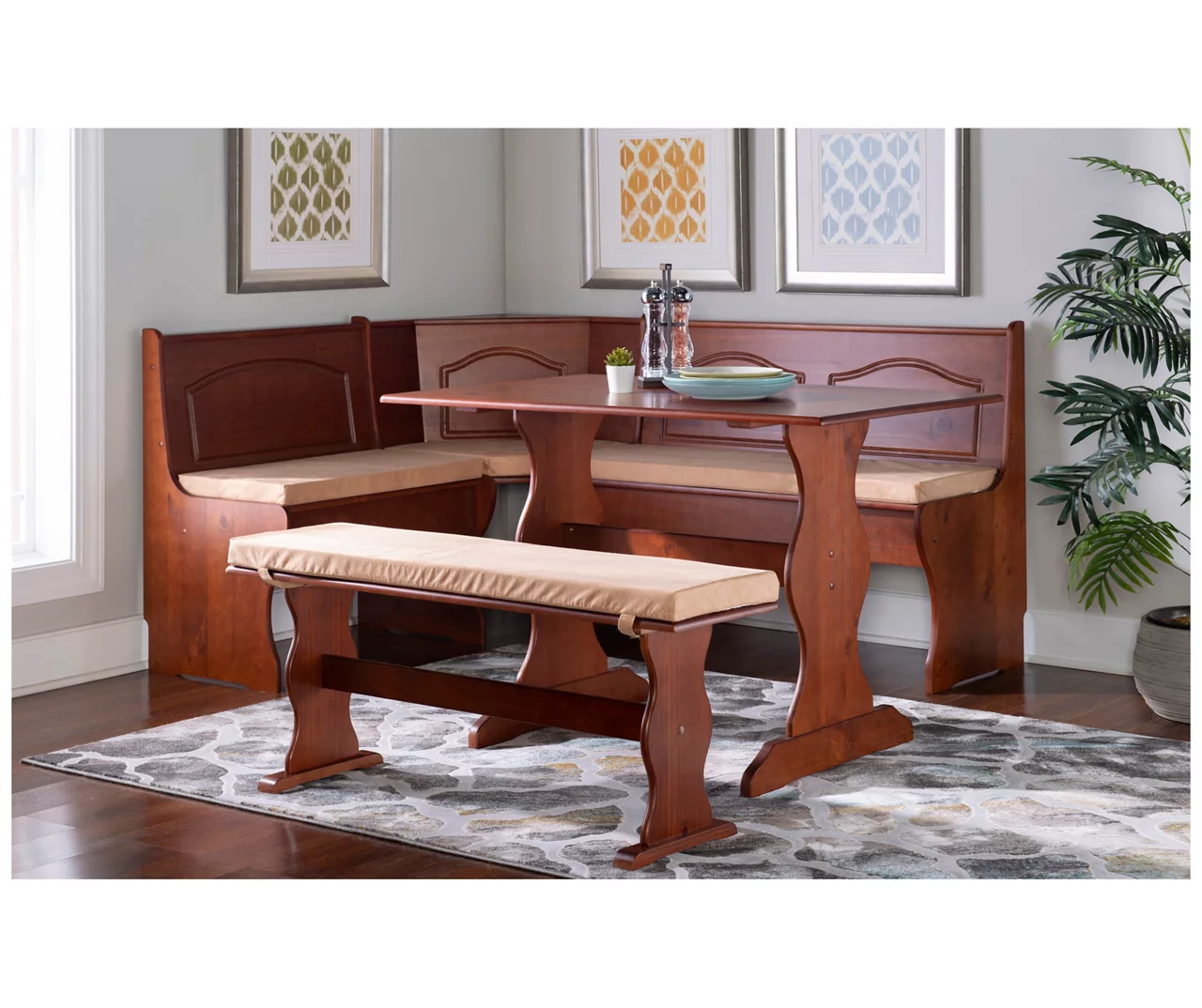 Beige Microfiber Cushion Set For Breakfast Nook 13 Beige Microfiber Cushion Set For Breakfast Nook - Image 13