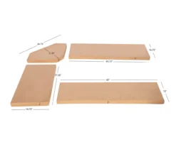 Beige Microfiber Cushion Set For Breakfast Nook 25 Beige Microfiber Cushion Set For Breakfast Nook -Best Furniture Store 810389546 A8