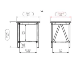 Rockford Antique Tobacco End Table -Best Furniture Store 810389562 A8