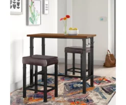 Luke Industrial 3-Piece Pub Table Set With Hooks 23 Luke Industrial 3-Piece Pub Table Set With Hooks -Best Furniture Store 810389576 A0 10