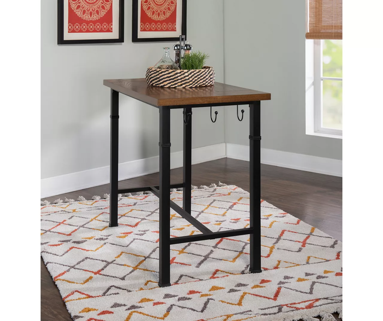 Luke Industrial 3-Piece Pub Table Set With Hooks 11 Luke Industrial 3-Piece Pub Table Set With Hooks - Image 11