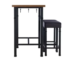 Luke Industrial 3-Piece Pub Table Set With Hooks 15 Luke Industrial 3-Piece Pub Table Set With Hooks -Best Furniture Store 810389576 A1 2
