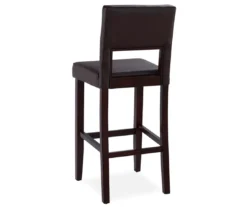 30" Brown Open Back Barstool -Best Furniture Store 810389581 3