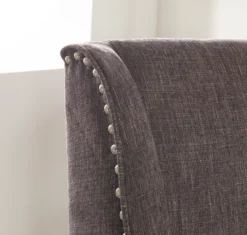 Charcoal Gray Square Back Office Chair With Nailhead Trim -Best Furniture Store 810389623 3