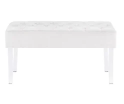 Marie Platinum Padded Glam Acrylic Bench 14 Marie Platinum Padded Glam Acrylic Bench -Best Furniture Store 810389624 A0 2