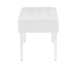 Marie Platinum Padded Glam Acrylic Bench 12 Marie Platinum Padded Glam Acrylic Bench -Best Furniture Store 810389624 A1