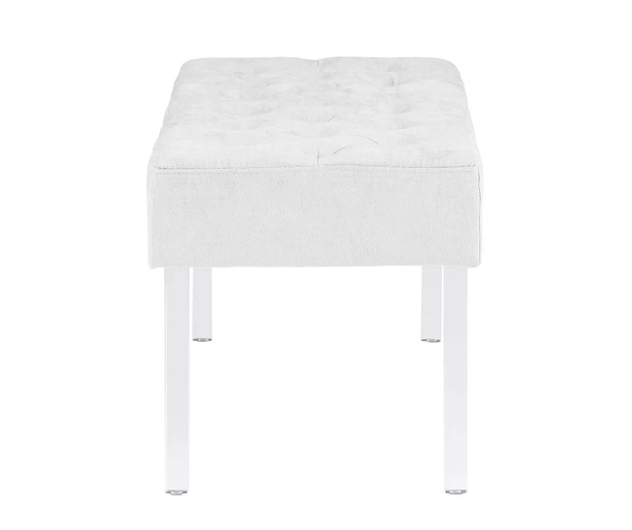 Marie Platinum Padded Glam Acrylic Bench 4 Marie Platinum Padded Glam Acrylic Bench - Image 4