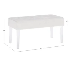 Marie Platinum Padded Glam Acrylic Bench 16 Marie Platinum Padded Glam Acrylic Bench -Best Furniture Store 810389624 A7