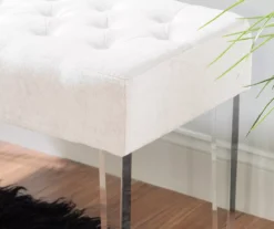 Marie Platinum Padded Glam Acrylic Bench 17 Marie Platinum Padded Glam Acrylic Bench -Best Furniture Store 810389624 B8