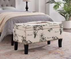 Claudia Botanical Storage Ottoman -Best Furniture Store 810389625 B0 1
