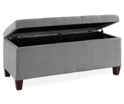 Erin Gray Padded Shoe Storage Ottoman 7 Erin Gray Padded Shoe Storage Ottoman -Best Furniture Store 810389631 2