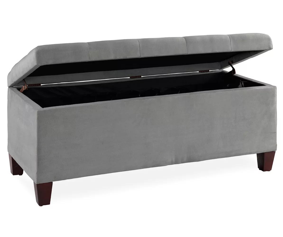 Erin Gray Padded Shoe Storage Ottoman 3 Erin Gray Padded Shoe Storage Ottoman - Image 3