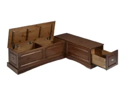 Cannon Walnut Backless Breakfast Nook -Best Furniture Store 810389665 A8 2