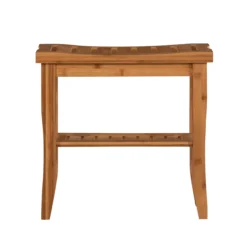 18" Pierce Bamboo Bathroom Stool -Best Furniture Store 810389685 3