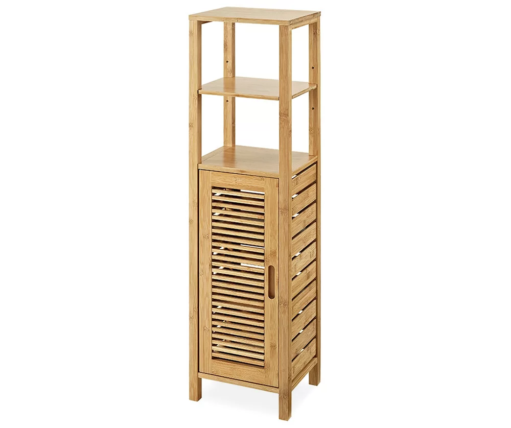 Pierce Bamboo 5-Shelf Mid Cabinet 1 Pierce Bamboo 5-Shelf Mid Cabinet