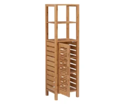 Pierce Bamboo 5-Shelf Mid Cabinet 23 Pierce Bamboo 5-Shelf Mid Cabinet -Best Furniture Store 810389690 A0 3