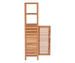 Pierce Bamboo 5-Shelf Mid Cabinet 20 Pierce Bamboo 5-Shelf Mid Cabinet -Best Furniture Store 810389690 A1 2