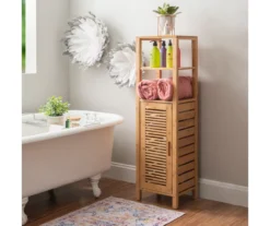 Pierce Bamboo 5-Shelf Mid Cabinet 15 Pierce Bamboo 5-Shelf Mid Cabinet -Best Furniture Store 810389690 B0 1