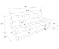 Ameriwood Avianna Coil Futon -Best Furniture Store 810405133 17