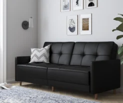 Ameriwood Avianna Faux Leather Coil Futon -Best Furniture Store 810405140 6 1