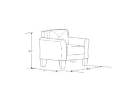 Hayward Gray Armchair -Best Furniture Store 810413820 11