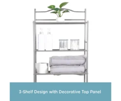 Polished Pewter Over-the-Toilet Space Saver 7 Polished Pewter Over-the-Toilet Space Saver -Best Furniture Store 810418048 A0 3