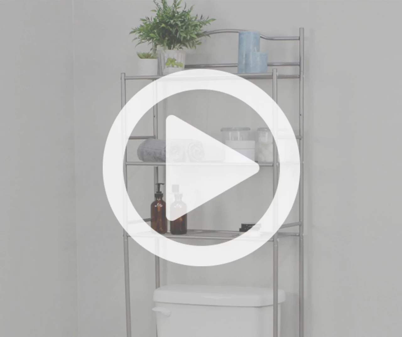 Polished Pewter Over-the-Toilet Space Saver 5 Polished Pewter Over-the-Toilet Space Saver - Image 5