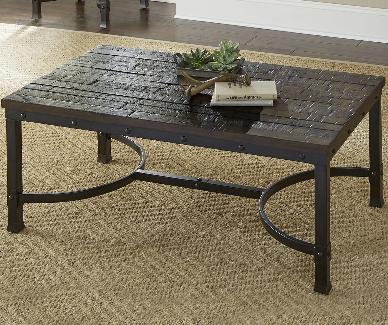 Ambrose Rustic Charcoal Coffee Table 1 Ambrose Rustic Charcoal Coffee Table