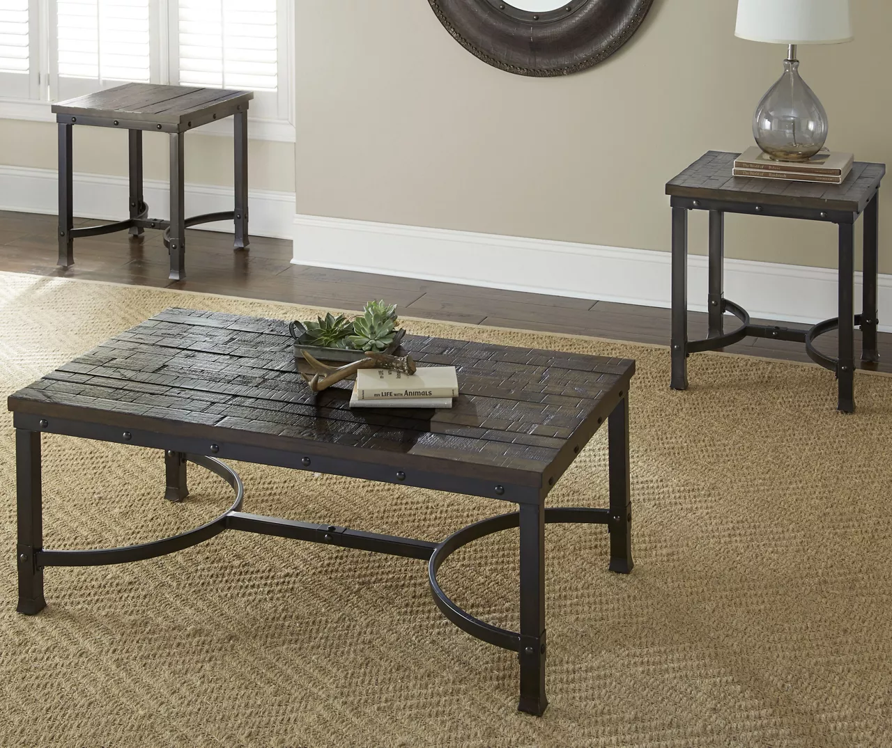 Ambrose Rustic Charcoal Coffee Table 3 Ambrose Rustic Charcoal Coffee Table - Image 3