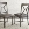 Alamo Gray Faux Leather Dining Chairs, 2-Pack