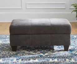 Navigation Gray Storage Ottoman
