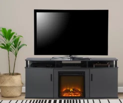 63" Gray Electric Fireplace Console -Best Furniture Store 810434050 2