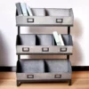 Galvanized Metal 3-Tier Storage Shelf