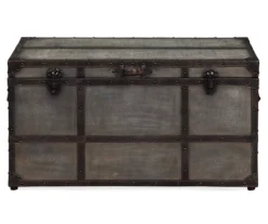 Amsel Gray Storage Trunk -Best Furniture Store 810458018 3
