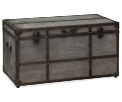 Amsel Gray Storage Trunk -Best Furniture Store 810458018 4